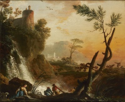 Paisaje con ruinas de Gaspard Jean Lacroix